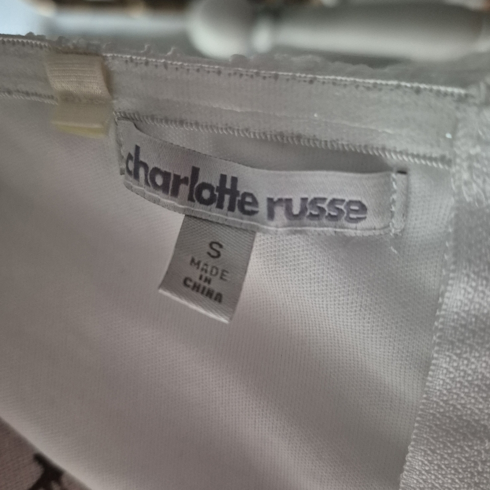 Charlotte Russe Fairycore Strapless White Lace Dress Small - Picture 6 of 8